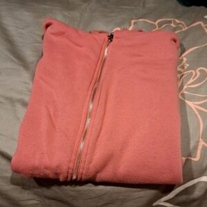 A pink hoodie
